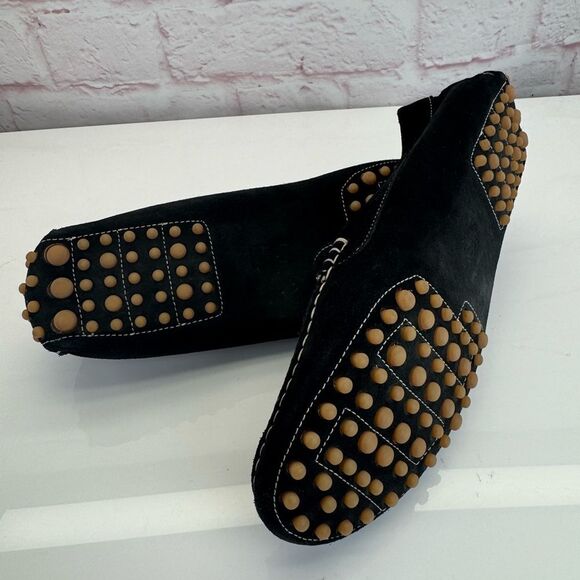 M Gemi Italian Black Suede Loafers 42 Men’s 9 - Picture 5 of 7